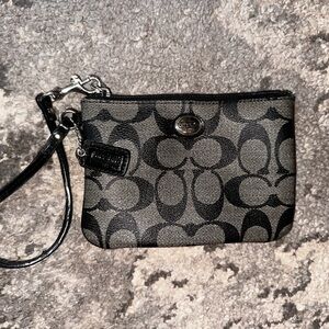 Black coach wristlet